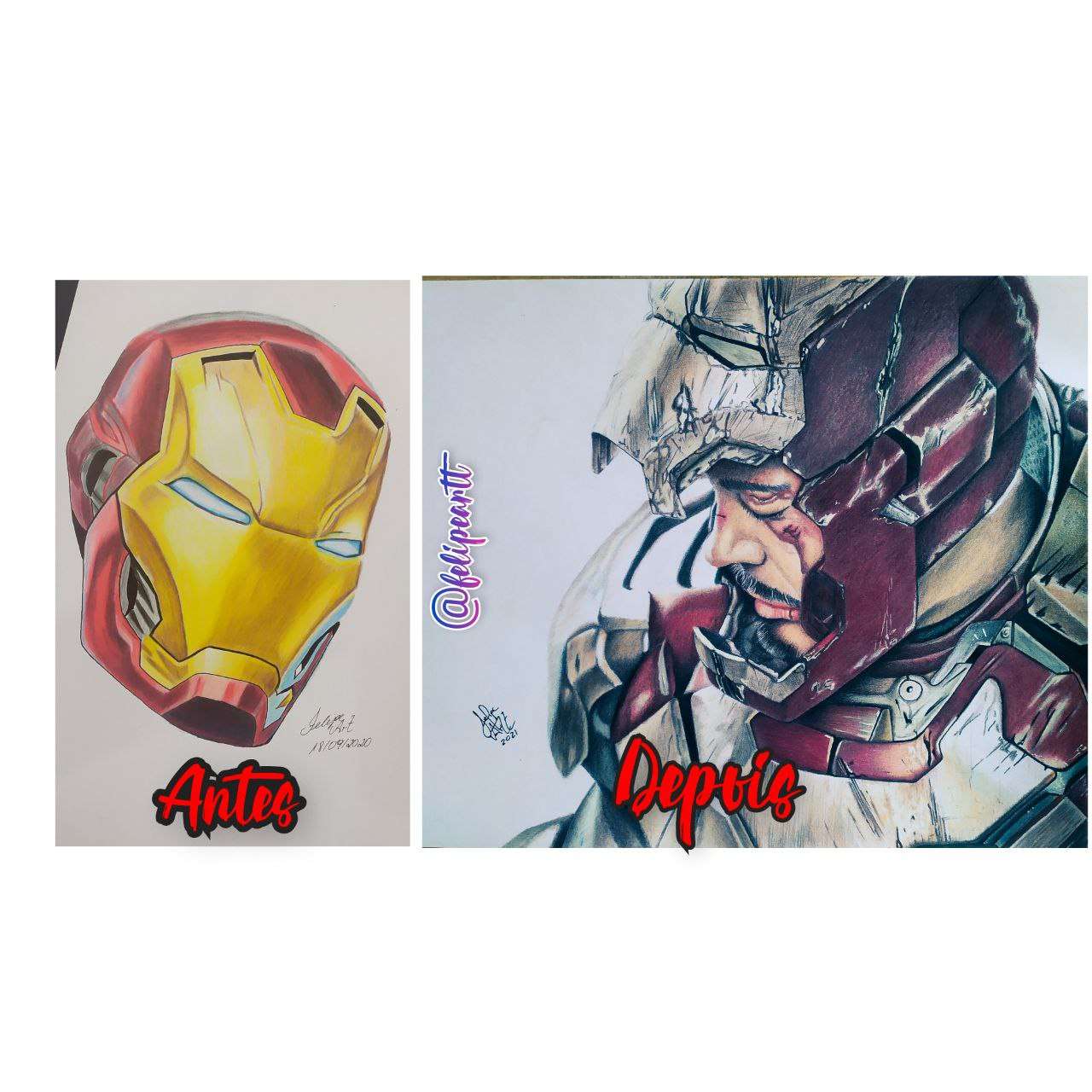 Antes e depois de um aluno